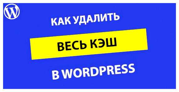 Как почистить кэш на сайте вордпресс работу сайта